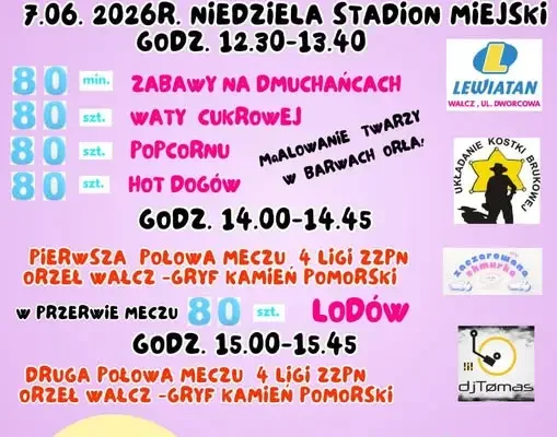 Dzień pełen atrakcji dla dzieci z okazji 80-lecia Orła Wałcz