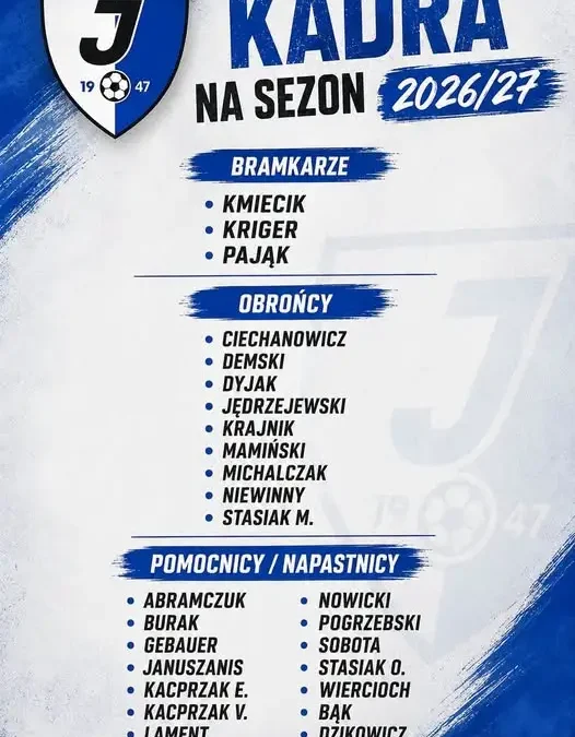 Jedność Tuczno prezentuje kadrę na sezon 2026/27