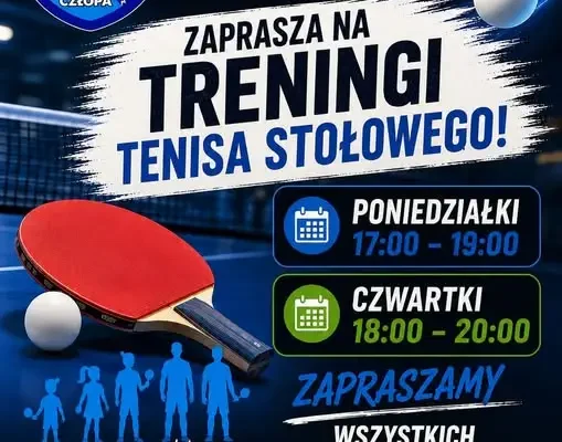 Klub Cieszynka Człopa wznawia treningi tenisa stołowego – dołącz do gry!