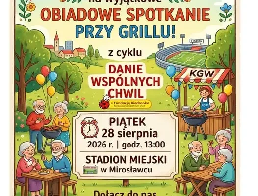 Seniorzy z Mirosławca spotkają się przy grillu – zaproszenie na wyjątkowe biesiadowanie