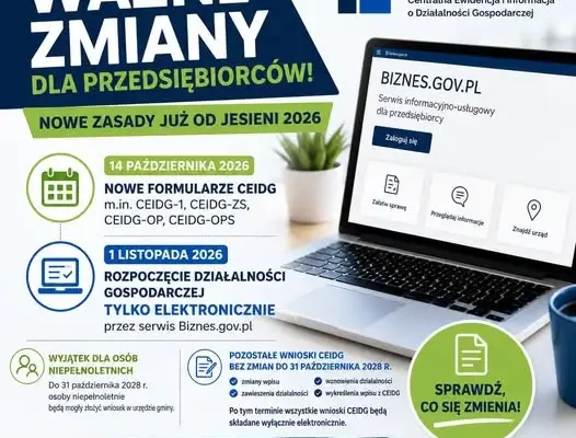 Zmiany w CEIDG od jesieni 2026 – co muszą wiedzieć przedsiębiorcy?