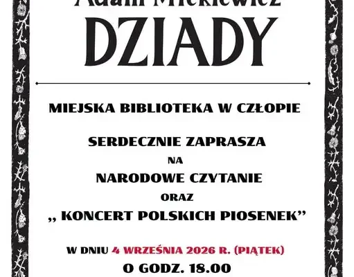 Wieczór z Dziadami i muzyką w Człopie – zaproszenie na 4 września