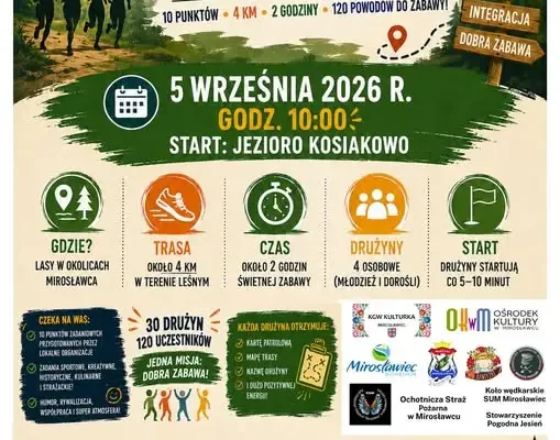 Terenowa gra „NGO na START! Wielki Patrol Dobrej Zabawy” już w sobotę nad Jeziorem Kosiakowo