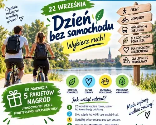 Dzień Bez Samochodu w Mirosławcu – 22 września zostaw auto w garażu