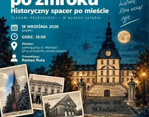 Nocny Spacer Historyczny po Mirosławcu – odkryj miasto po zmroku