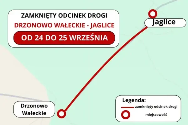 Remont drogi powiatowej 2320Z: zamknięty odcinek Drzonowo Wałeckie – Jaglice