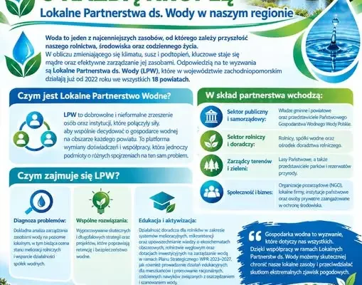 Lokalne Partnerstwa ds. Wody – jak gminy i rolnicy wspólnie chronią zasoby wodne na Pomorzu Zachodnim